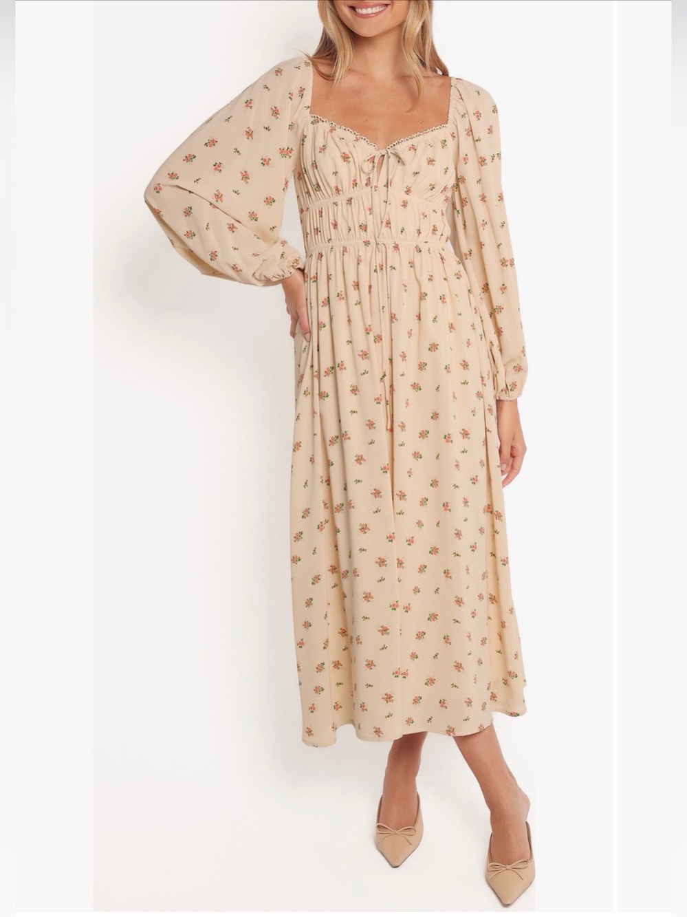 Petal & Pup Maureen Floral Long Sleeve Midi Dress